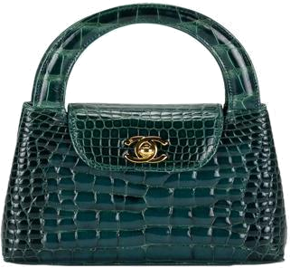 Chanel Vintage Flap de cocodrilo verde