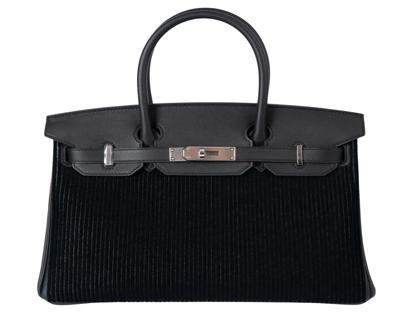 Authentic Hermes Birkin 30 Swift Tuffetage Handbag Premium Edition