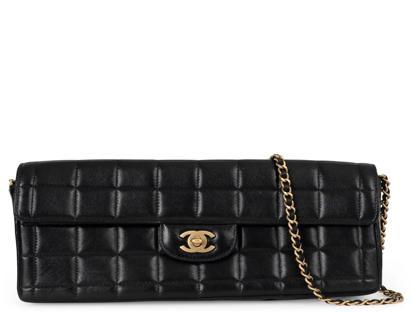 Chanel East West Baguette Shoulder Bag Black Leather