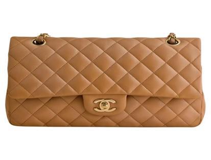 Chanel Classic Medium Beige Bag with Double Flap