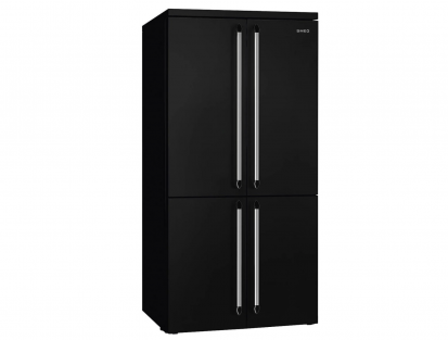 Smeg Americano Fq960bl6 Four-Door Refrigerator Black 187cm Total No Frost