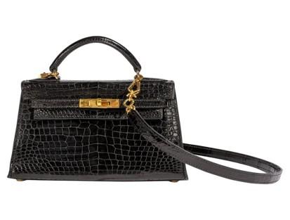 Hermes Vintage Mini Kelly 20 Sellier Black handbag