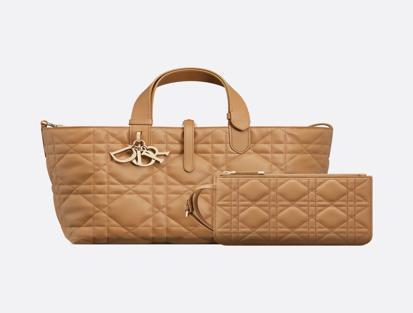 Dior Toujours Rafia Cannage Natural Casual Shoulder Handbag