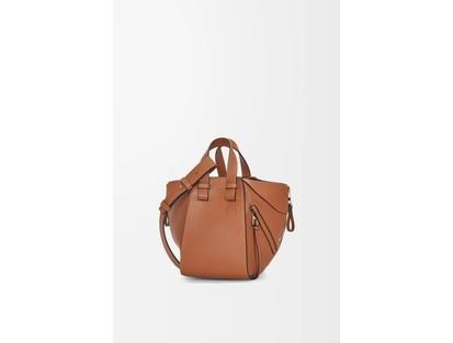 Loewe Hammock Compact piel Marron brown leather handbag