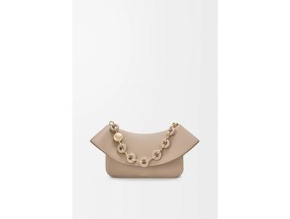 LOEWE Ola Medium Leather Bag with Circular-Link Chain