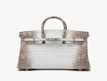 Hermes Birkin 25 Blanc Himalaya Crocodile Leather Handbag Diamond Hardware