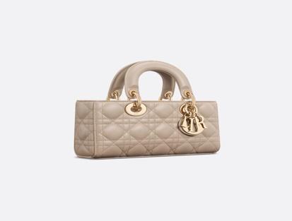Dior Lady D-Joy Piel Cannage beige handbag small