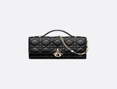 My Dior Piel Cannage Cherry Red Mini Leather Shoulder Bag