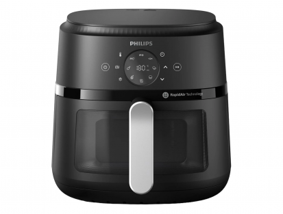 Philips 6L Air Fryer NA23100 Black Silver Rapid Air