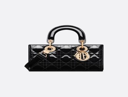 Dior Lady D-Joy Piel Cannage negra Leather Handbag