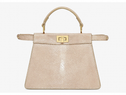 Fendi Peekaboo ISeeU Petite beige handbag luxury Italian collection