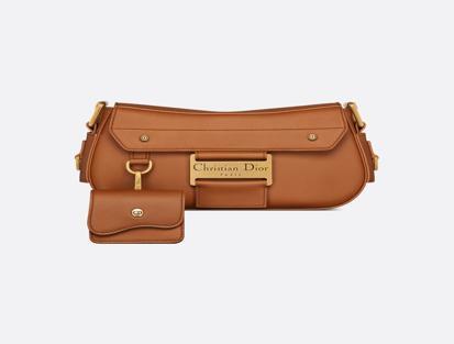 Dior Streetchic Vintage Brown Leather Shoulder Crossbody Bag