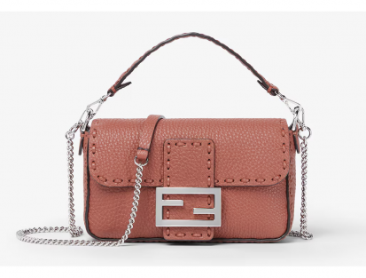 Fendi Baguette Mini Selleria Siena Italian-made leather handbag