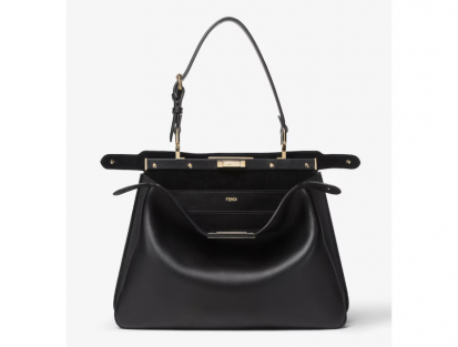Fendi Peekaboo Soft Medium Black Handbag Made in Italy