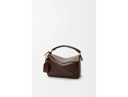 Loewe Featherlight Puzzle Bag in Dark Brown Leather