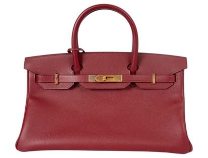 Authentic Hermes Birkin Grenat Rouge Epsom 30 Bag