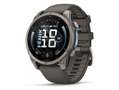 Garmin fēnix 9·47 mm·Bluetooth/GPS/Wi-Fi·titanyum·gri silikon kayış