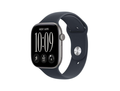 Apple Watch Series 12 · 46 mm · GPS · Space grey aluminium · Navy Sport Band · M/L