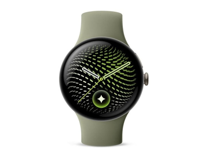 Google Pixel Watch 5 Bluetooth GPS NFC 45mm Pyrite Band Green S/M