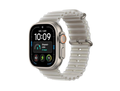 Apple Watch Ultra 4·49 mm·GPS + Cellular·doğal titanyum·gri Ocean kayış·tek beden
