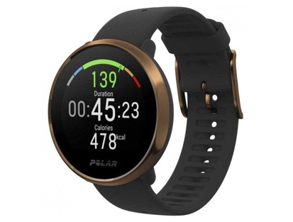 Polar Ignite · 43 mm · Bluetooth/GPS · Copper case · Black silicone band · M/L