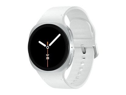 Samsung Galaxy Watch8 · 40 mm · LTE/GPS · Silver aluminium · White Sport Band
