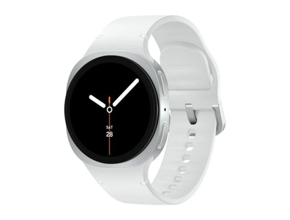 Samsung Galaxy Watch8 · 40 mm · LTE/GPS/NFC · Silver aluminium · White band · 32 GB