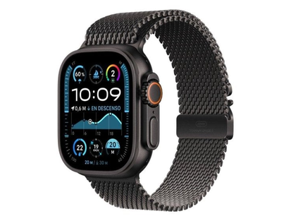 Apple Watch Ultra 2·49 mm·GPS + Cellular·siyah titanyum·siyah titanyum Milanese Loop·S