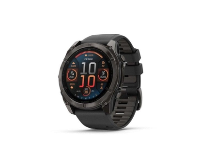 Garmin fēnix 8 AMOLED Sapphire·51 mm·Bluetooth/GPS·titanyum·siyah silikon kayış·tek beden