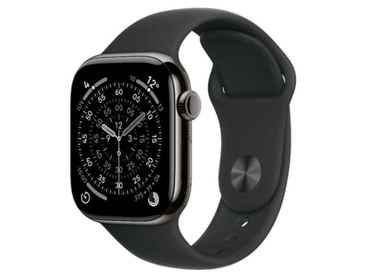 Apple Watch Series 11 GPS + Cellular 42mm titanyum arduvaz / kayış Sport siyah S/M