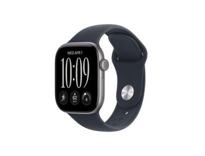 Apple Watch Series 12 · 42 mm · GPS · Space grey aluminium · Navy Sport Band · M/L