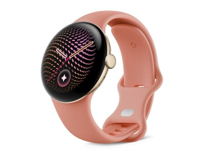 Google Pixel Watch 5 · 41 mm · Bluetooth/GPS/NFC · Champagne gold aluminium · Orange band · S/M