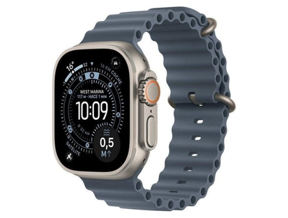 Apple Watch Ultra 3 GPS + Cellular 49 mm doğal titanyum, deniz mavisi Ocean