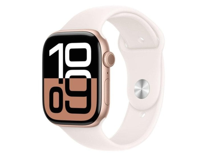 Apple Watch Series 10 GPS + Cellular 46mm alüminyum rose altın / kayış Sport pudra pembe M/L