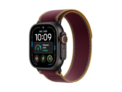 Apple Watch Ultra 4 GPS + Cellular 49 mm siyah titanyum, bordo Trail M/L