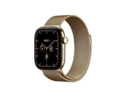 Apple Watch Series 12 GPS + Cellular 42mm altın titanyum / kayış Milanese Loop altın S/M
