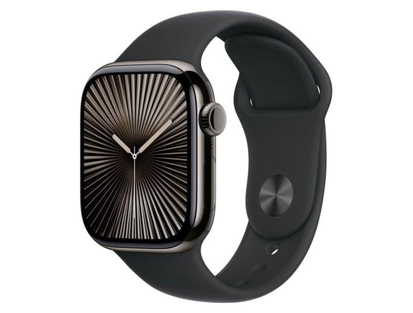 Apple Watch Series 10 GPS + Cellular 42 mm arduvaz titanyum, siyah Sport S/M
