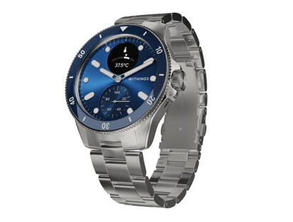 Withings ScanWatch Nova · 42 mm · Bluetooth/Connected GPS · Stainless steel · Blue dial