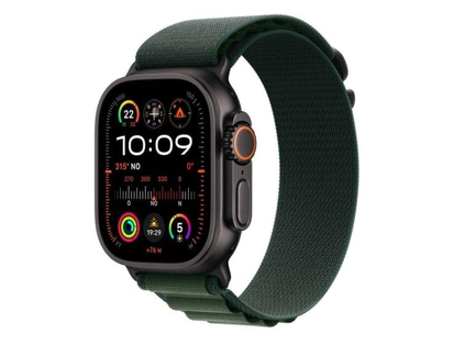 Apple Watch Ultra 2 GPS + Cellular 49mm siyah titanyum / kayış Alpine Loop M koyu yeşil