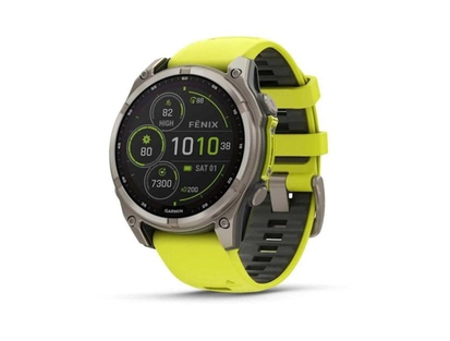 Garmin fēnix 8 GPS 47 mm safir titanyum grafit/sarı