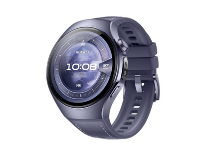 HUAWEI Watch 5 · 46 mm · Bluetooth/GPS · Grey/purple titanium · Purple composite band