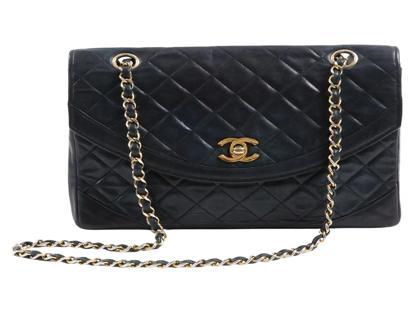 Chanel by Karl Lagerfeld Navy Blue Lambskin Quilted Bag