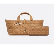 Dior Toujours Leather Macrocannage Gold Handbag collection piece