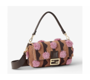 Fendi Baguette Embroidered Handbag with Iconic Dots Design