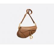 Dior Soft Saddle Calfskin Vintage Camel Leather Handbag