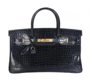 Hermes Birkin 30 Blue Crocodile Porosus with Gold Hardware