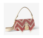Fendi Baguette Embroidered Two-Tone Tassels Handbag by Fendi