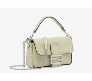 Fendi Baguette Mini Selleria Sage Green Leather Handbag Collection