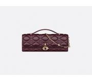 My Dior Piel Cannage ciruela leather mini bag