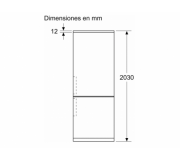 Balay 3KFC879AI Combi Refrigerator Cristal Series No Frost